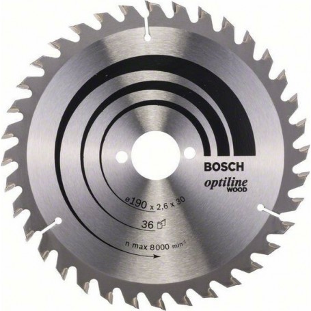 Bosch Δίσκος Κοπής Ξύλου 190X30-36 2608640616 190Mm Bosch - 1
