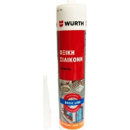 Würth Σιλικόνη Αντιμουχλική Γενικής Χρήσης Για Στεγανοποιήση Οξική Basic Line Διάφανη 280Ml 08923261 Wurth - 1