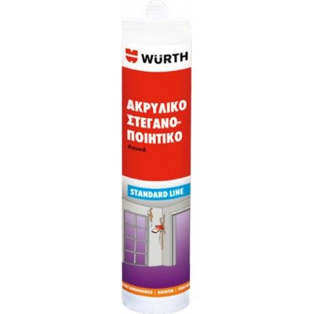 Wurth Ακρυλικό Στεγανοποιητικό Standard Line Λευκή 280ml Wurth - 1