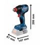 Bosch GDX 18V-210 C Μπουλονόκλειδο 18V Με Υποδοχή 1/2" & 1/4" (Χωρίς Μπαταρία & Φορτιστή) Bosch - 2