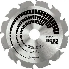 Bosch Πριονόδισκος Δισκοπρίονων Construct Wood 190mm 2608640633 Bosch - 1