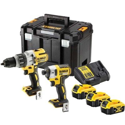 Dewalt DCK276P3T Κρουστ. Δραπανοκατσαβιδα 18V Σετ Με Παλμικο 3 Μπαταριες 5Ah Και Βαλιτσα Dewalt - 1