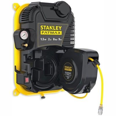 Stanley Fatmax FMXCMD152WE Αεροσυμπιεστης Τοιχου 1.5hp 2lt 8bar Με Λαστιχο 9m Stanley - 1