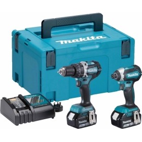 Makita DLX2180TJ Σετ Κατσαβίδι & Κρουστικό Δραπανοκατσάβιδο με 2 Μπαταρίες 18V/5A & Βαλίτσα