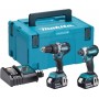 Makita DLX2180TJ Σετ Κατσαβίδι & Κρουστικό Δραπανοκατσάβιδο με 2 Μπαταρίες 18V/5A & Βαλίτσα