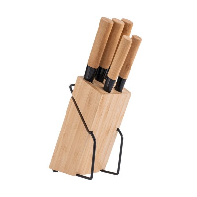 Estia Μαχαίρια Bamboo Essentials Ανοξείδωτα Με Βάση Σετ 5τεμ.