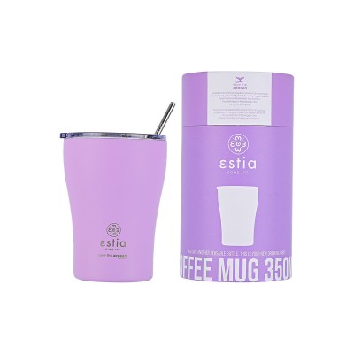 Estia Θερμός Coffee Mug Save The Aegean 350ml Levender Purple 01-12090