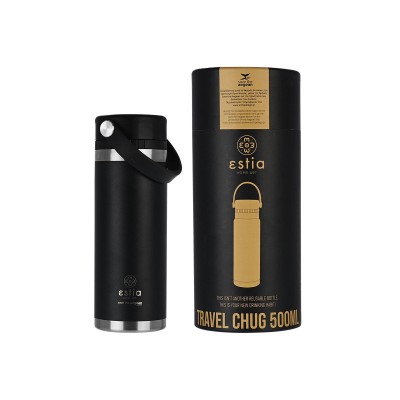 ΘΕΡΜΟΣ TRAVEL CHUG SAVE THE AEGEAN 500ml MIDNIGHT BLACK 01-17804