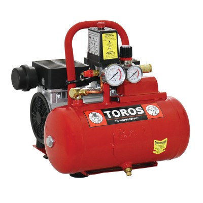 TOROS: ΑΕΡΟΣΥΜΠΙΕΣΤΗΣ OILFREE ΧΑΜΗΛΟΥ ΘΟΡΥΒΟΥ 6LT, 0,75HP 40150