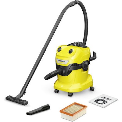 Karcher WD 4 V-20/5/22 Σκούπα Υγρών / Στερεών 1000W με Κάδο 20lt