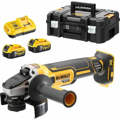 Dewalt Τροχός 125mm Μπαταρίας Brushless 2x5Ah DCG405P2