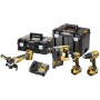 Dewalt DCK429P3T Σετ Γωνιακός Τροχός Δραπανοκατσάβιδο, Κατσαβίδι & Σκαπτικό 18V με 3 Μπαταρίες 5Ah και Θήκη