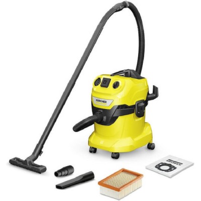 Karcher WD 4 P V-20/5/22 Σκούπα Υγρών / Στερεών 1000W με Πλαστικό Κάδο 20lt