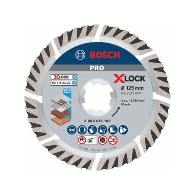Bosch Διαμαντόδισκοι Κοπής X-Lock Standard For Universal 125X22.23X1.6X10Mm