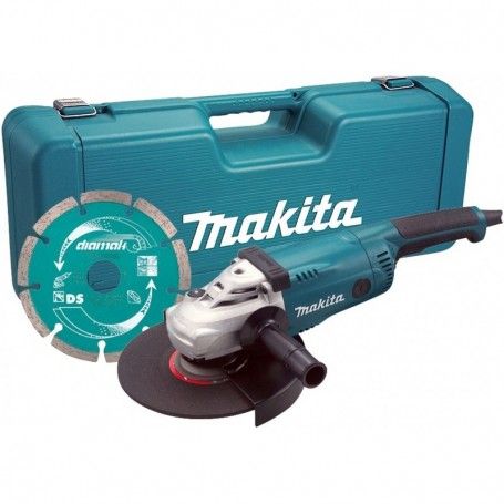 MAKITA GA9020KD Γωνιακός τροχός (Φ230mm-2200W)  σε πλαστική βαλίτσα & Διαμαντόδισκο 230mm