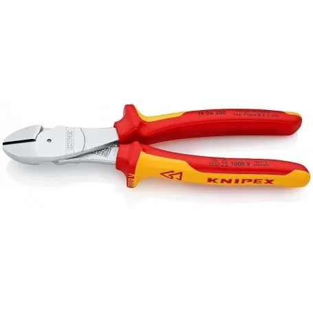 KNIPEX Πλαγιοκόφτης ατσαλοσύρματος με υπομόχλιο 200mm (7406200)