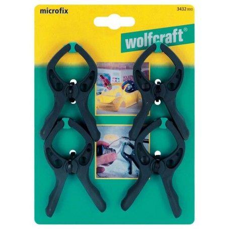 Wolfcraft Σετ 4 Σφιγκτήρων Ελατηρίου Μicrofix Ανοιγμα 30mm Wolfcraft - 1