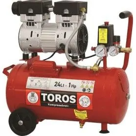 Toros 40151 Αεροσυμπιεστης Μονομπλοκ Oil Free Silent 24lt 1.0hp Toros - 1