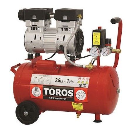 Toros 40151 Αεροσυμπιεστης Μονομπλοκ Oil Free Silent 24lt 1.0hp Toros - 1