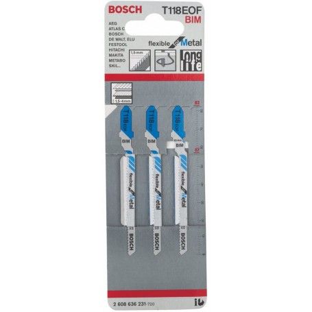 Bosch Λάμες Σέγας T 118 Eof Flexible For Metal Bosch - 1