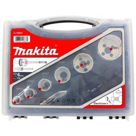 Μακιτα D-47123 Σετ Ποτηρ/Να Ηλεκτρολόγων 6Τμχ Makita - 1